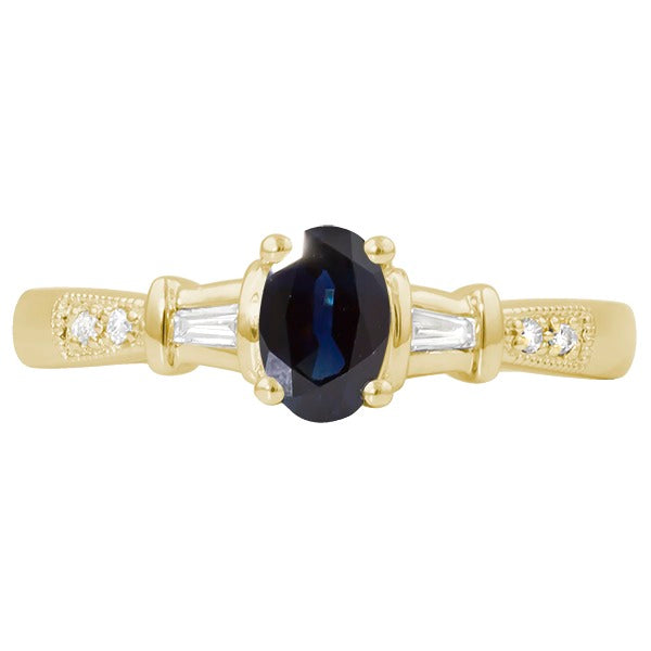 Vintage Blue Sapphire Ring
