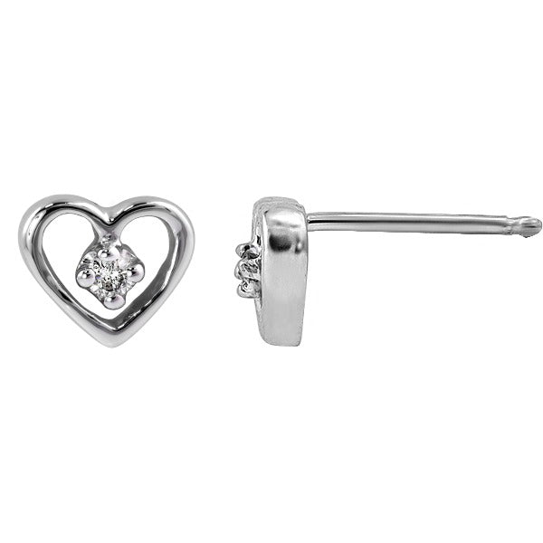 Diamond Heart Earrings