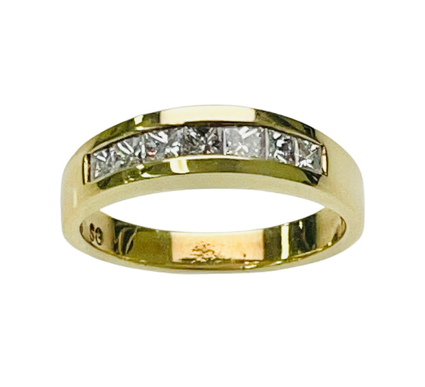 Channel Set Princess Cut Diamond Band