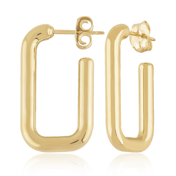 J Hoop Earring 14k