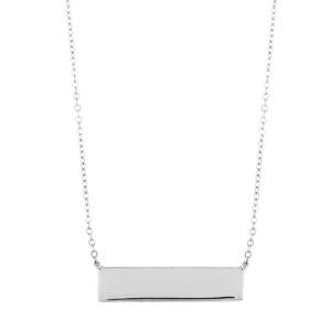 Sterling Silver Bar Necklace