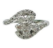 7/8 Carat TW Diamond Fancy Flower Cluster Ring