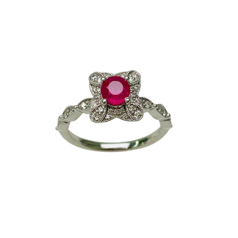 Vintage Style Ruby Ring