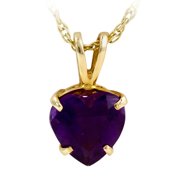 Amethyst Heart Pendant
