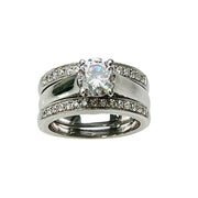 3/8 TW Carat Diamond Semi Mount Wedding Set