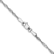 1.6mm Diamond Cut Singapore Chain