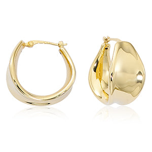 Wide Gold Hoops