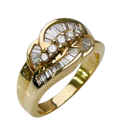 1/2 Carat TW Diamond Swirl Design Ring