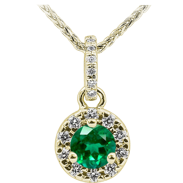 Emerald Halo Pendant