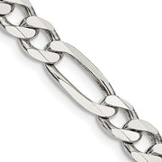 6.75mm Sterling Silver Figaro Bracelet