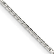 1.2mm 18 Inch Sterling Silver 8 Sided Diamond-Cut Mirror Box Chain