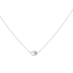 Sterling Silver Single Bead Necklace