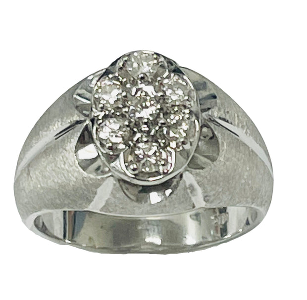 3/4 Carat TW Diamond Cluster Ring