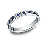 Diamond & Sapphire Eternity Band