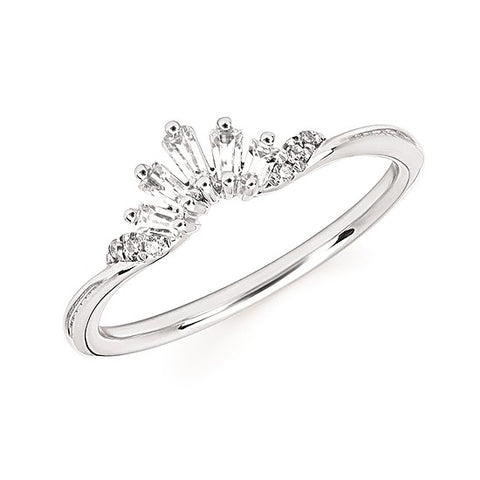 Tiara Style Baguette Diamond Band