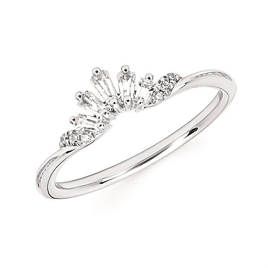 Tiara Style Baguette Diamond Band