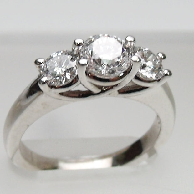 1.39 TW Diamond Three Stone Ring