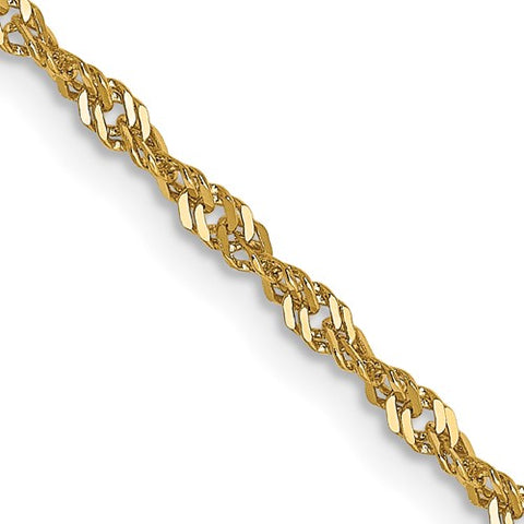 1.6mm Diamond Cut Singapore Chain