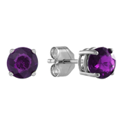 Amethyst Stud Earrings