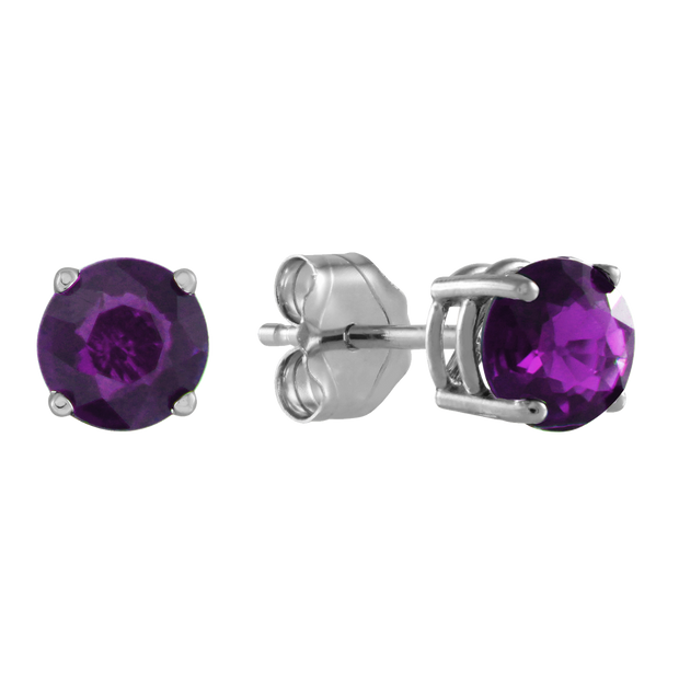 Amethyst Stud Earrings