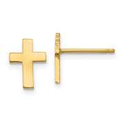 Gold Cross Studs